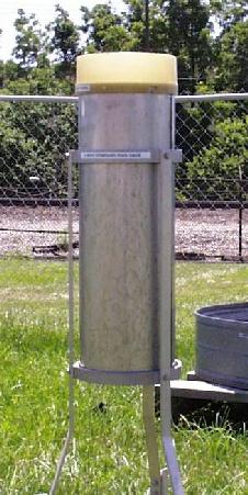 8 inch standard rain gauge used by government agencies to record rainfall and snowfall