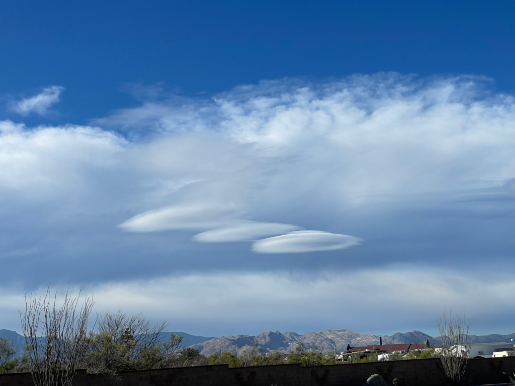 Lenticular Clouds | UFOs near Benson, AZ